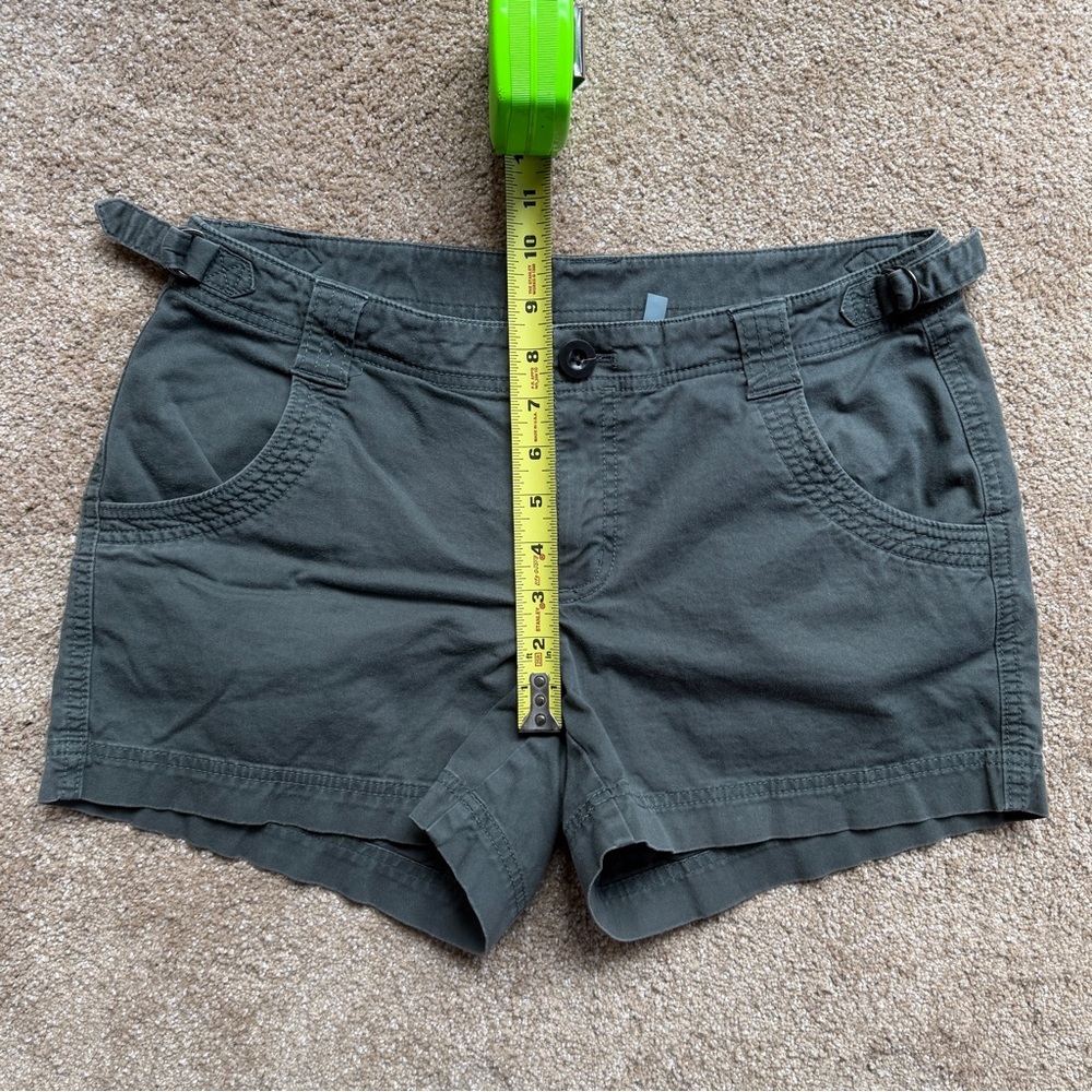 Athleta Olive Green Organic Cotton Utility Shorts Size 8 - Picture 8 of 12